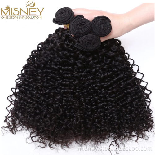 Curly Hair Brazilian Hair Weave Bundles Remy 100% Human Hair Extensions Kinky Curly Hair Natural Color 8-26 Inch Misney Deals